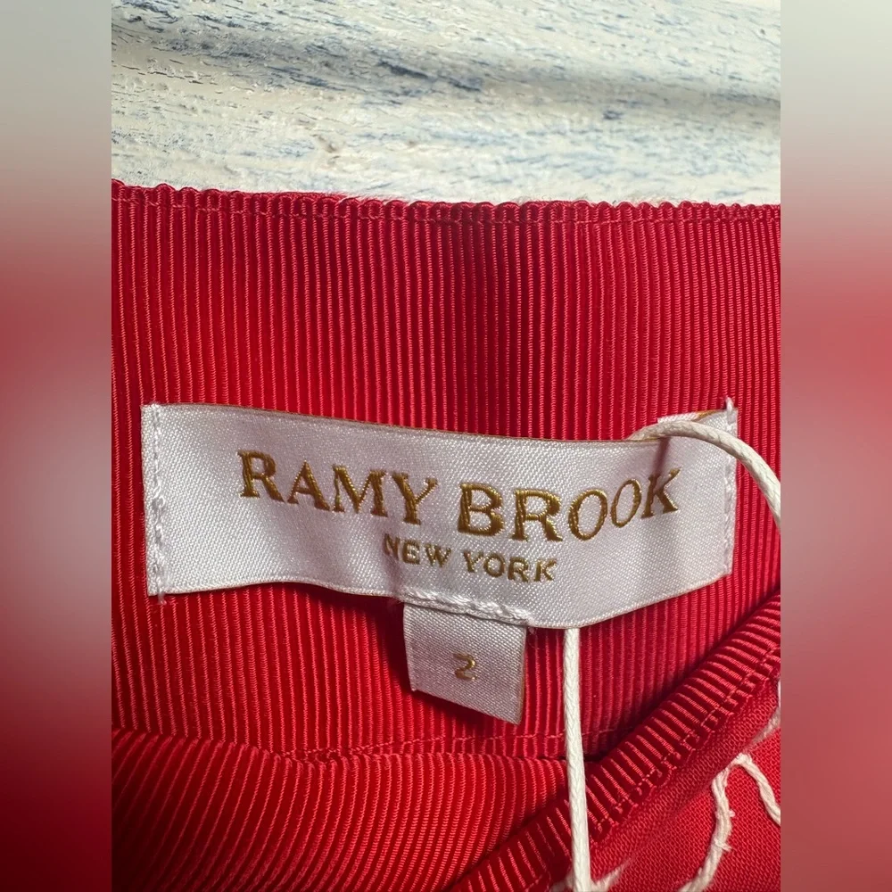 Ramy Brook Red Dawn Floral Cotton A-Line Mini Skirt Size 2- NWT $295 Retail - Picture 9 of 10